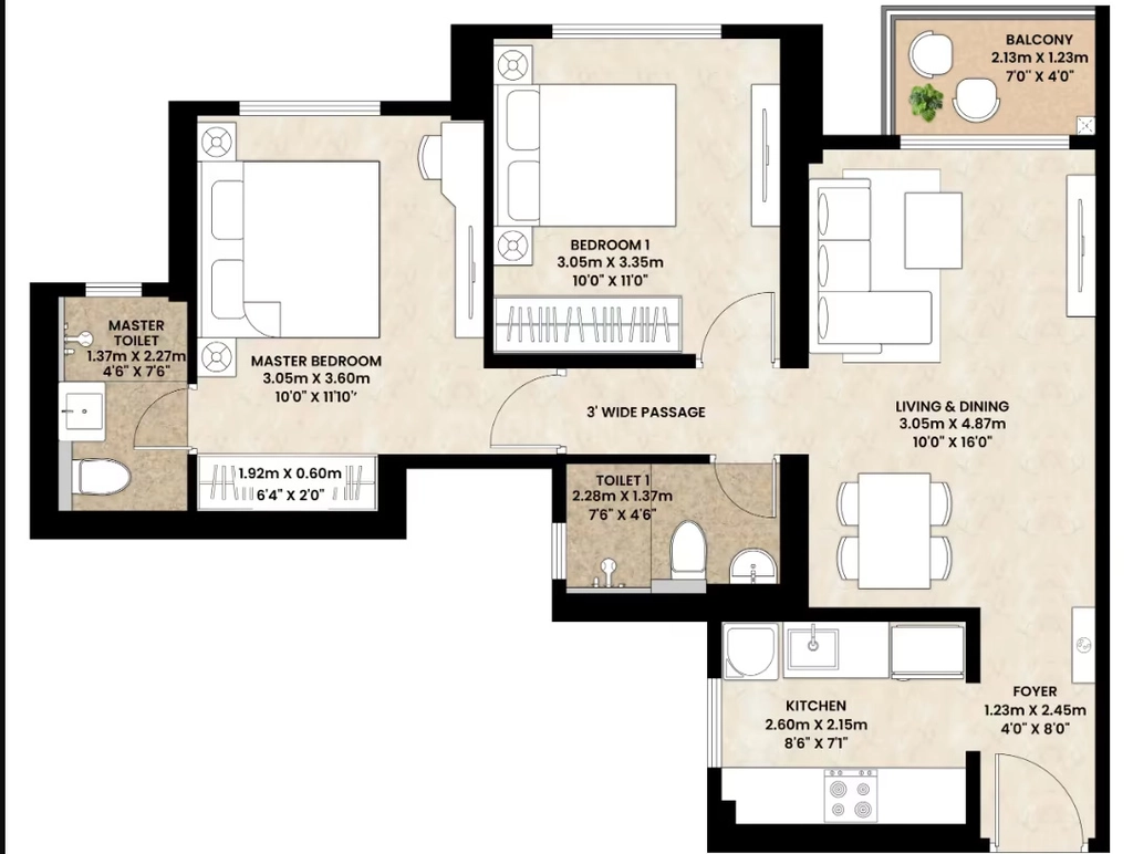 2 BHK Flat in Mahindra Rainforest in Bhandup West, Mumbai - Image 932692