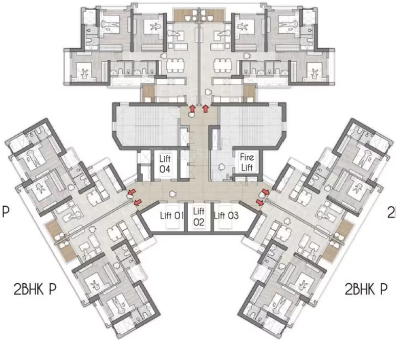 Floor Plan of Mahindra Rainforest in Bhandup West, Mumbai - Image 439721