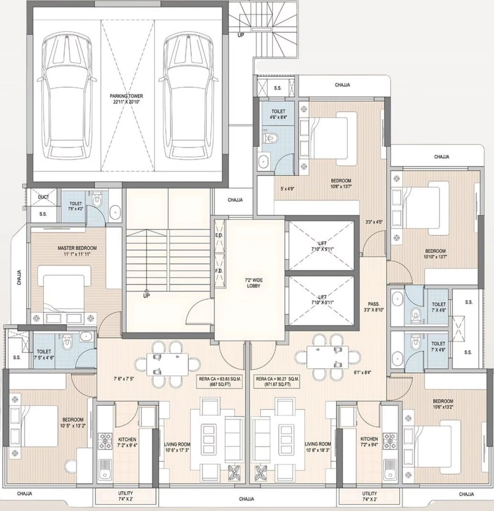 Floor Plan of Divine Park 55 in Dadar West, Mumbai - Image 439751