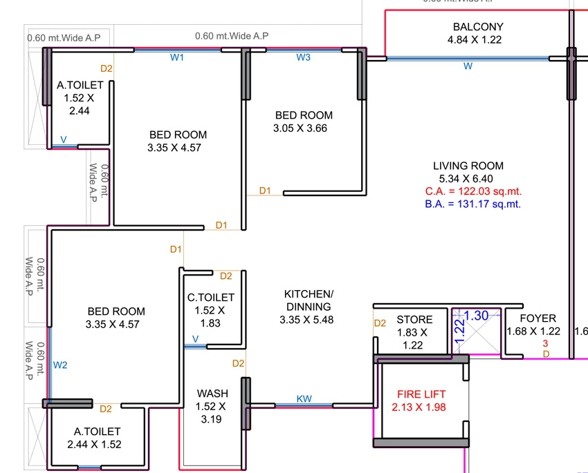 3 BHK Flat in Cygni Pride in Mota Varachha, Surat - Image 932713