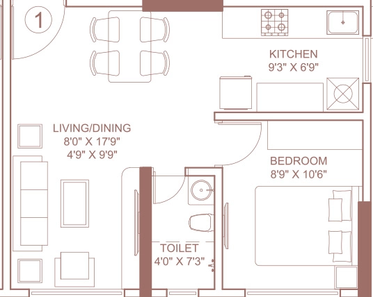 1 BHK Flat in Platinum Classic in Andheri West, Mumbai - Image 932715