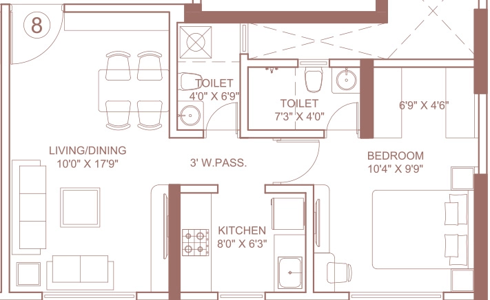 1 BHK Flat in Platinum Classic in Andheri West, Mumbai - Image 932716