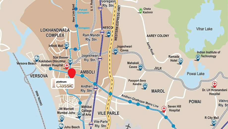 Location of Platinum Classic in Andheri West, Mumbai - Image 439776