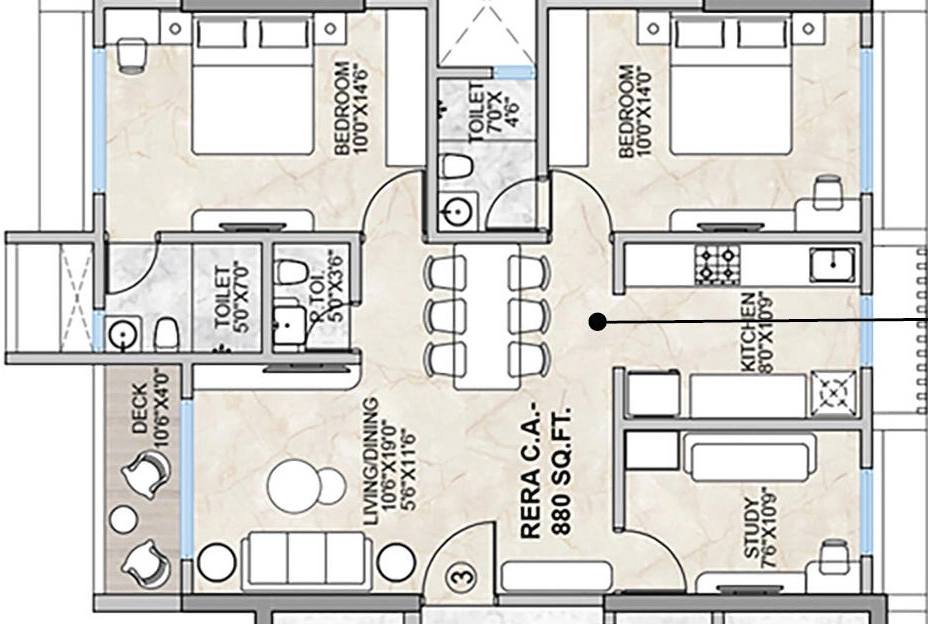 2 BHK Flat in Platinum Vibe in Andheri West, Mumbai - Image 932717