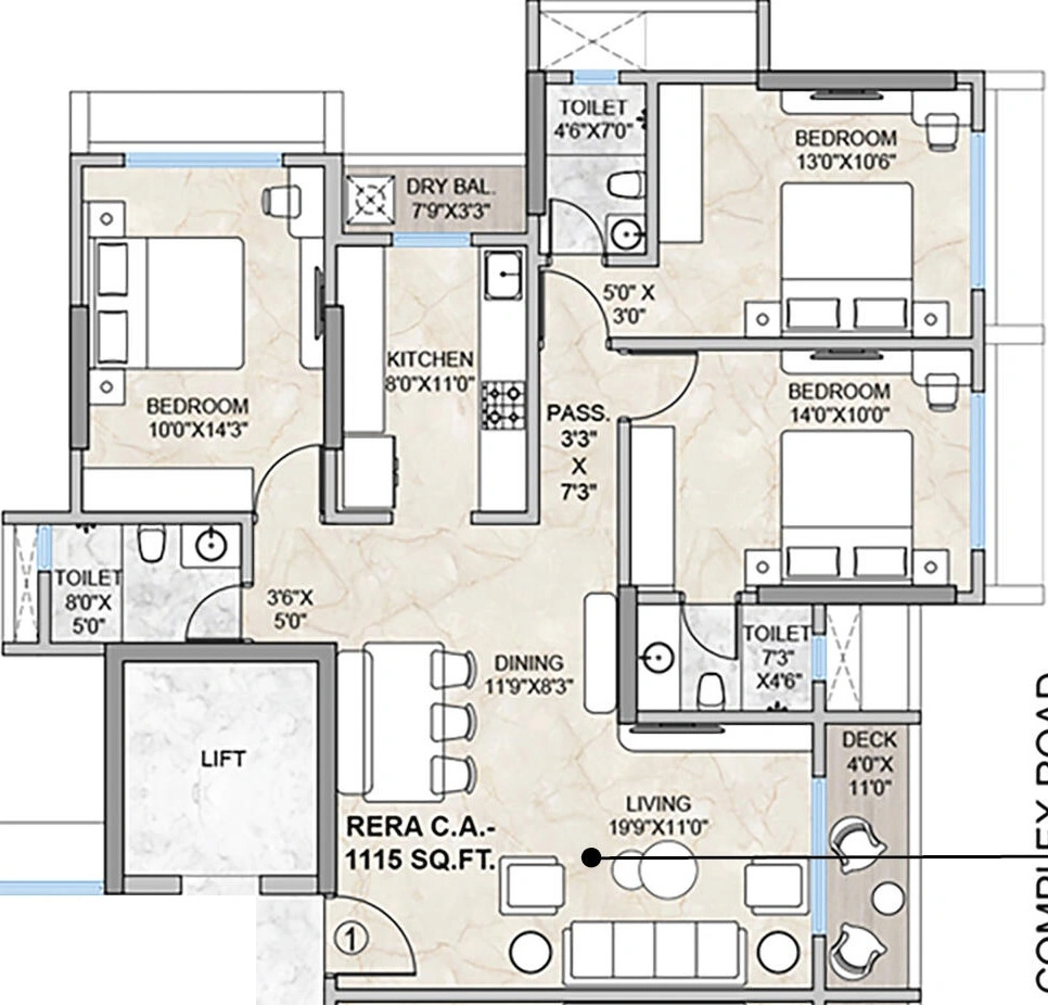 3 BHK Flat in Platinum Vibe in Andheri West, Mumbai - Image 932718
