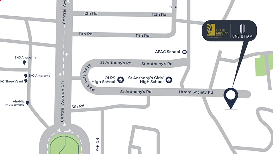 Location of SKG One Uttam in Chembur East, Mumbai - Image 439810