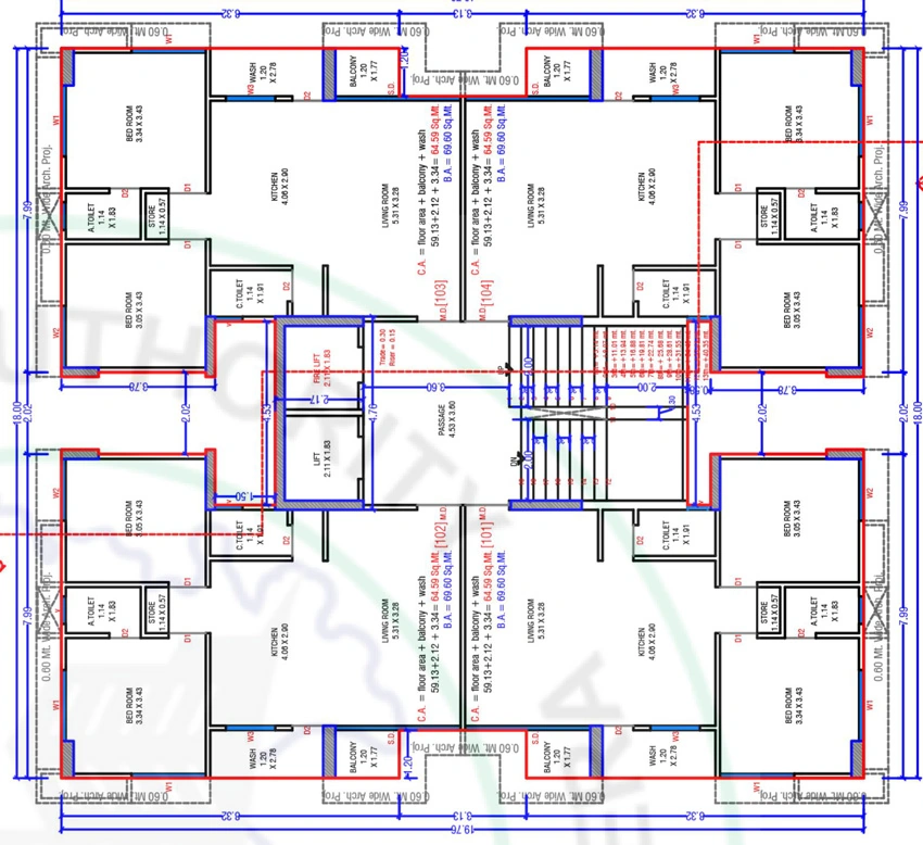 Floor Plan of Anmol Shatabdi Enclave in Variav, Surat - Image 439802