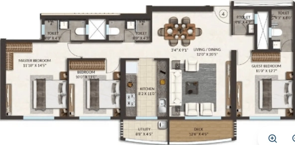 3 BHK Flat in Spenta Anthea in Andheri West, Mumbai - Image 932736