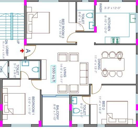 3 BHK Flat in Pushkar Phoenix in Anna Nagar, Chennai - Image 932761