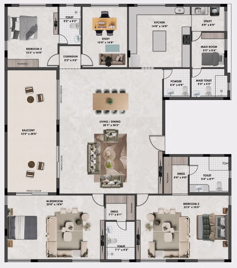 3 BHK Flat in Bhaggyam Dharini in Alwarpet, Chennai - Image 932760