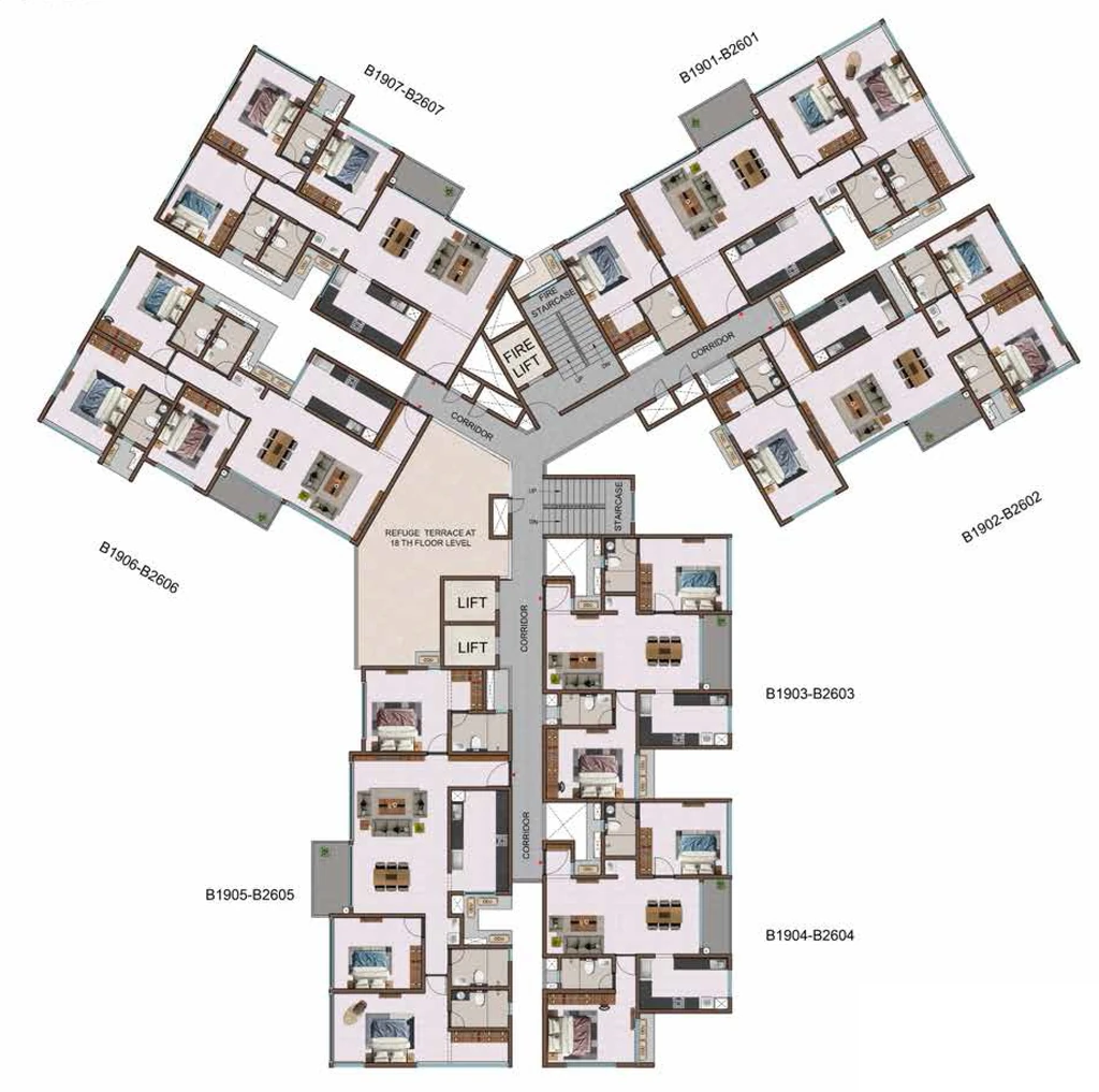 Floor Plan of Casagrand Aquagrove in Kolathur, Chennai - Image 439995