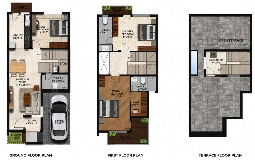 3 BHK House/Villa in Earthen Vista Villas in Kelambakkam, Chennai - Image 932774