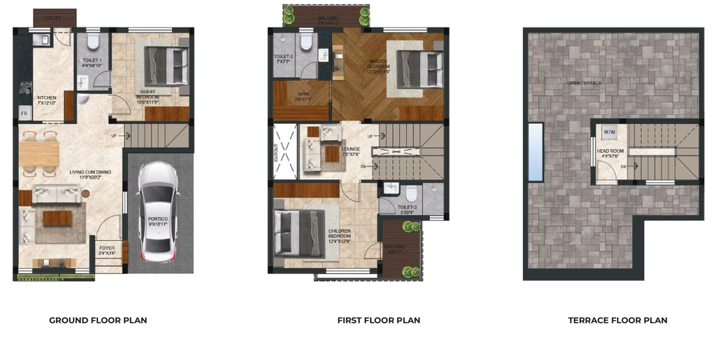 3 BHK House/Villa in Earthen Vista Villas in Kelambakkam, Chennai - Image 932775