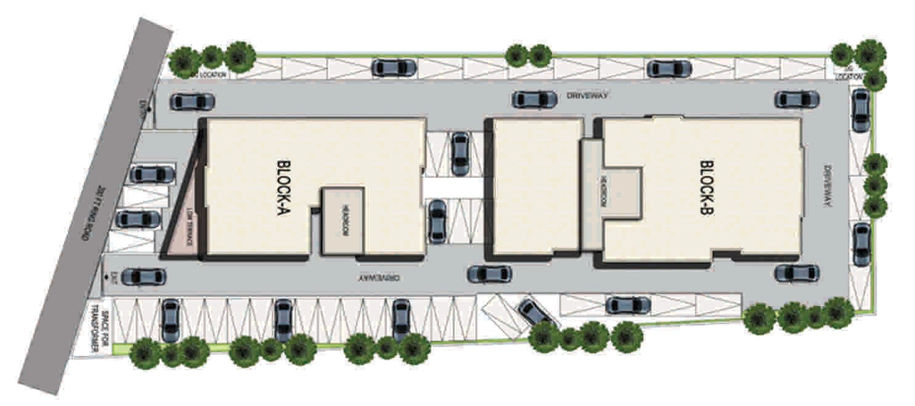 Master Plan of Ganga Ishana Apartments in Kolathur, Chennai - Image 439946