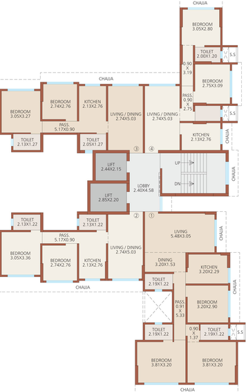 Floor Plan of Sun Sumit Deepshal in Borivali West, Mumbai - Image 36218