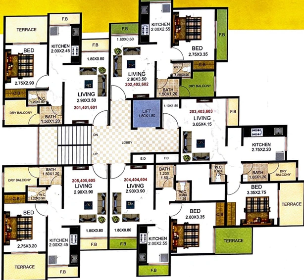 Floor Plan of Shree Krupa Heights in Kalyan East, Thane - Image 78065