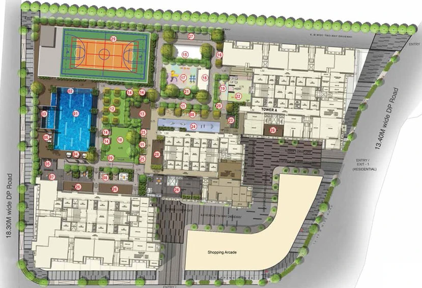 Master Plan of Sheth Auris Ilaria in Malad West, Mumbai - Image 90675