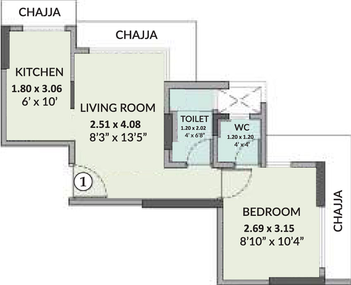 1 BHK Flat in Vklal Hari Phase 1 in Borivali East, Mumbai - Image 467116