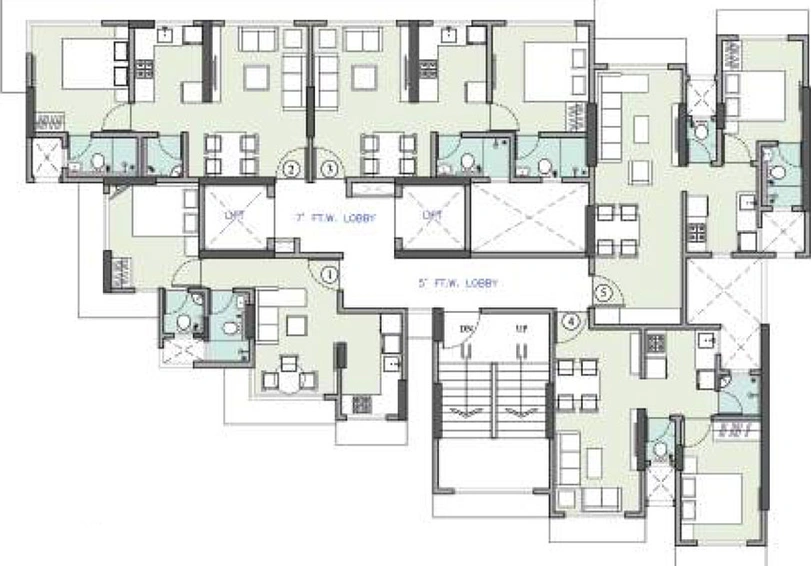 Floor Plan of Vklal Hari Phase 1 in Borivali East, Mumbai - Image 36299