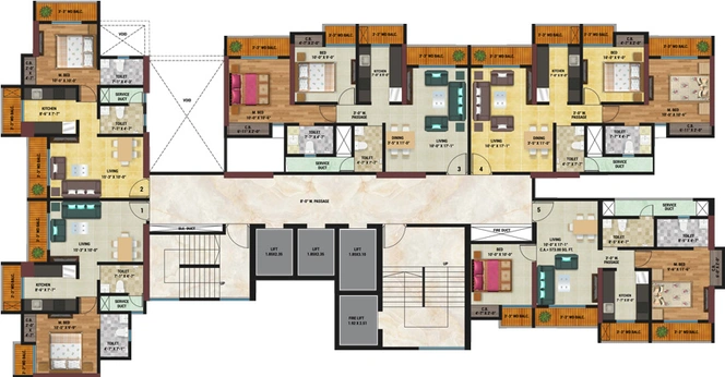 Floor Plan of Metro Paramount in Kalyan East, Thane - Image 24035