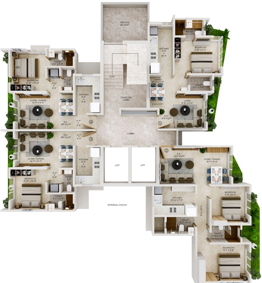 Floor Plan of Avant Hillway in Goregaon East, Mumbai - Image 36346