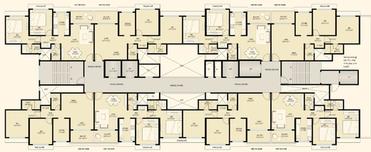 Floor Plan of Tharwani Majestic Towers in Kalyan West, Thane - Image 57215