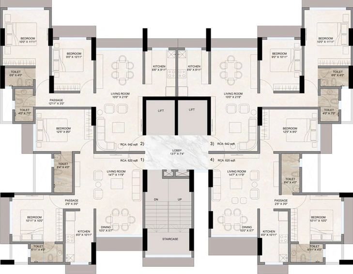 Floor Plan of Umang Vijayijwala in Goregaon West, Mumbai - Image 36359