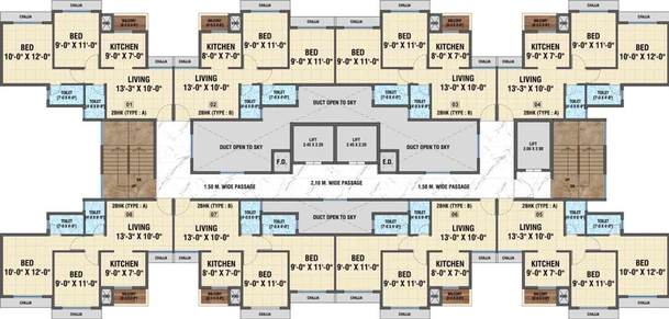 Floor Plan of Arihant Aaradhya in Kalyan West, Thane - Image 57186