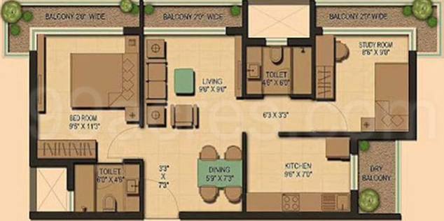2 BHK Flat in Ahuja Prasadam in Ambernath East, Thane - Image 815833