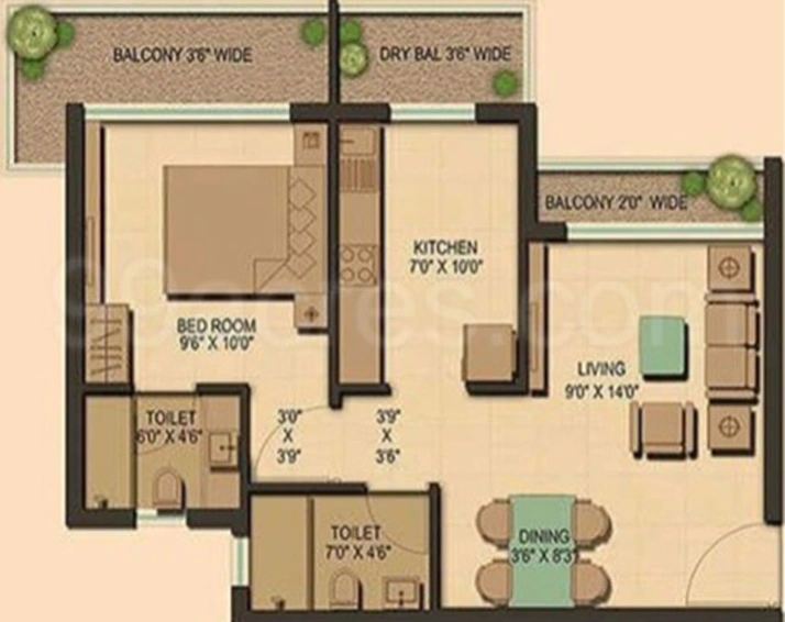 1 BHK Flat in Ahuja Prasadam in Ambernath East, Thane - Image 815834