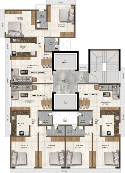 Floor Plan of PCPL Two One Two in Goregaon West, Mumbai - Image 36614