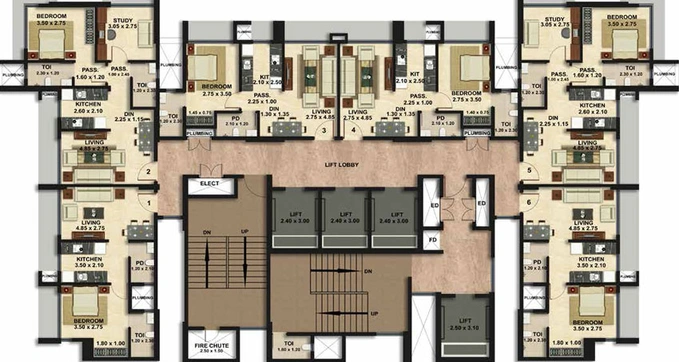 Floor Plan of Sahyog Oshi in Andheri West, Mumbai - Image 36673