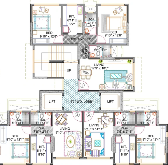 Floor Plan of Navkar Shankeshwar Apartment in Malad East, Mumbai - Image 36694