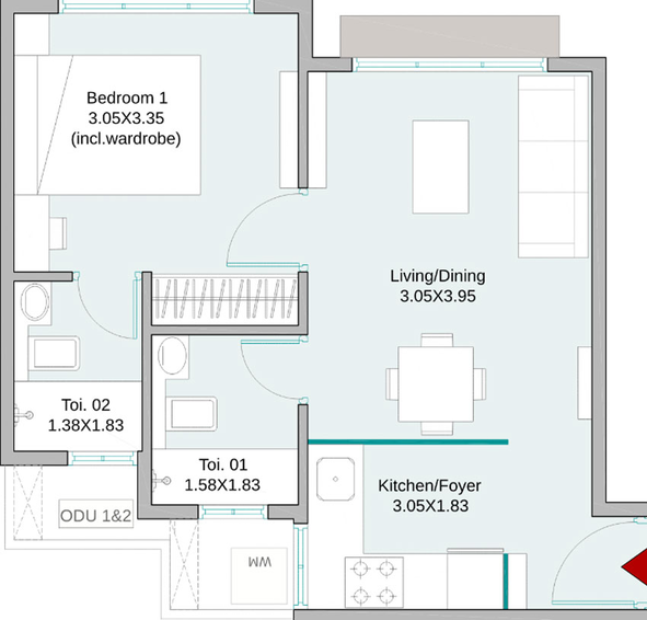 1 BHK Flat in UK Iona in Andheri East, Mumbai - Image 468012