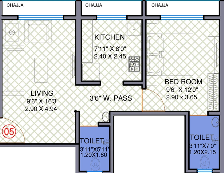 1 BHK Flat in Mangeshi Dhara in Thakurli East, Thane - Image 448020