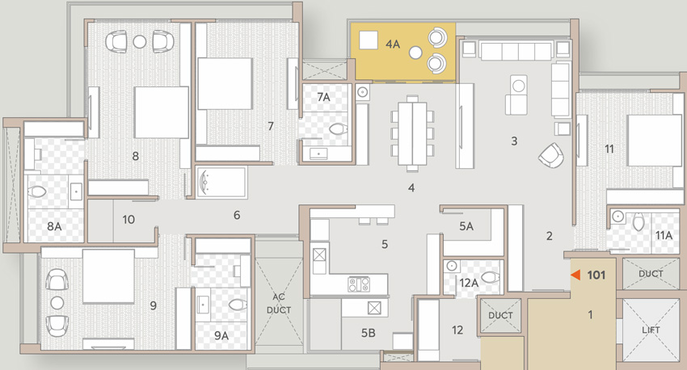 4 BHK Flat in Aaryan Aranyam in Shilaj, Ahmedabad - Image 452667