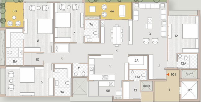 4 BHK Flat in Aaryan Aranyam in Shilaj, Ahmedabad - Image 452670