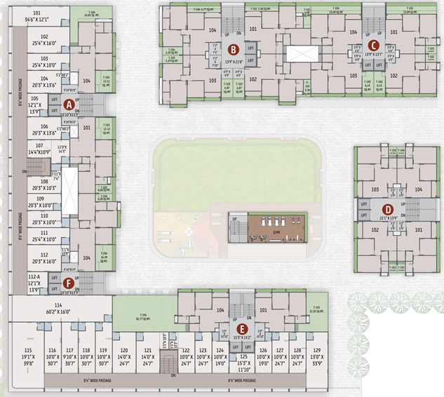 Floor Plan of Kavisha Atria in Shela, Ahmedabad - Image 27121