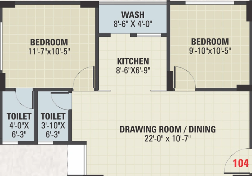 2 BHK Flat in Nakshatra Heights in Narolgam, Ahmedabad - Image 452899