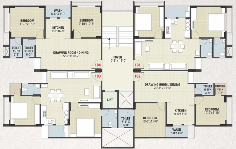 Floor Plan of Nakshatra Heights in Narolgam, Ahmedabad - Image 27157