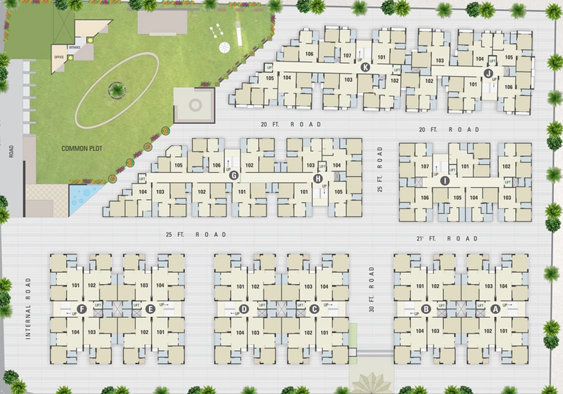 Master Plan of Nakshatra Heights in Narolgam, Ahmedabad - Image 27158