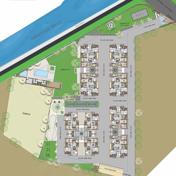 Master Plan of Sheetal Aqua in Shahibaug, Ahmedabad - Image 29288