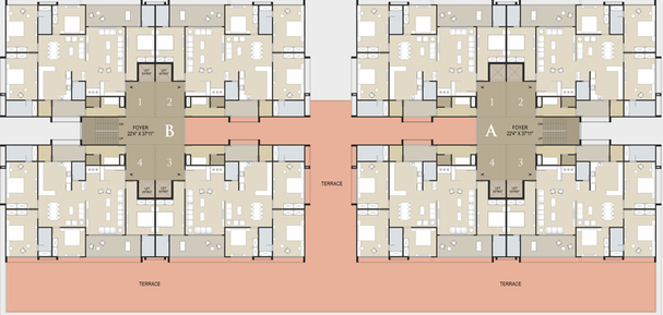 Floor Plan of Sheetal The Indus in Bodakdev, Ahmedabad - Image 29300