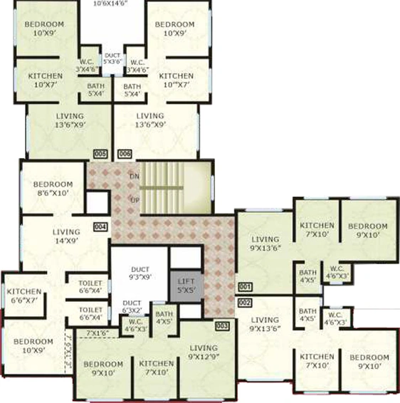 Floor Plan of JSB Nakshatra Residency in Saphale West, Palghar - Image 20690
