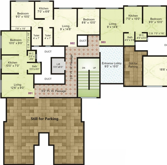 Floor Plan of Magnus Priti Pearrl in Saphale West, Palghar - Image 20711