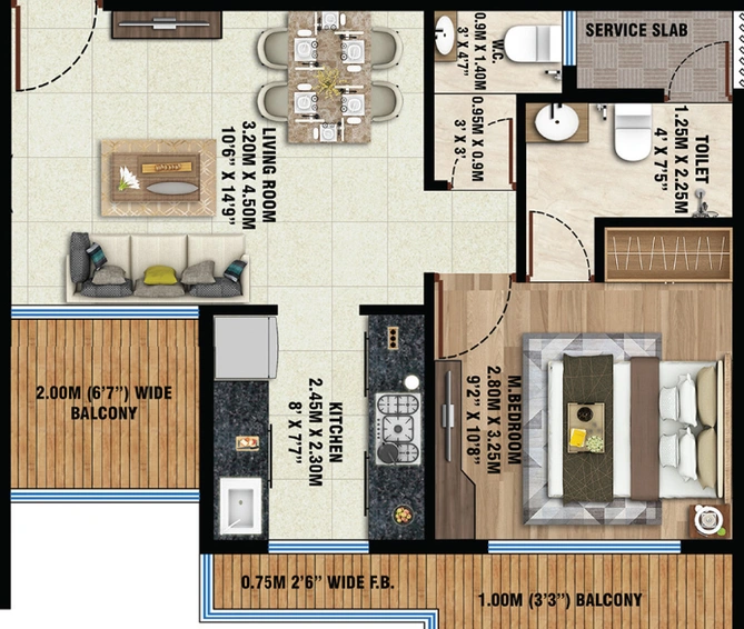 1 BHK Flat in Saket World in Kalyan East, Thane - Image 643713