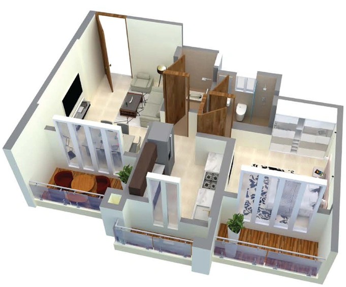 1 BHK Flat in Samarth Seasons Sahara in Kalyan East, Thane - Image 233647