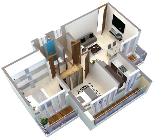 2 BHK Flat in Samarth Seasons Sahara in Kalyan East, Thane - Image 233648