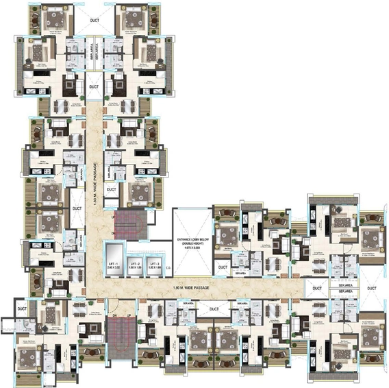 Floor Plan of Samarth Seasons Sahara in Kalyan East, Thane - Image 1028