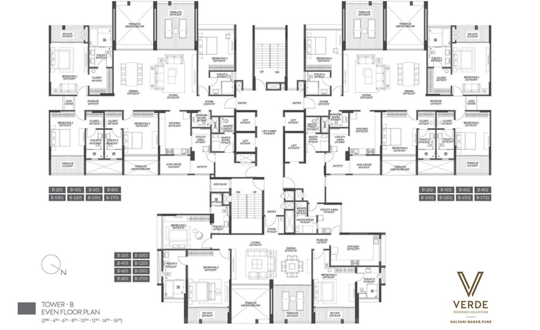 Floor Plan of ABIL Verde Residences in Kalyani Nagar, Pune - Image 10953